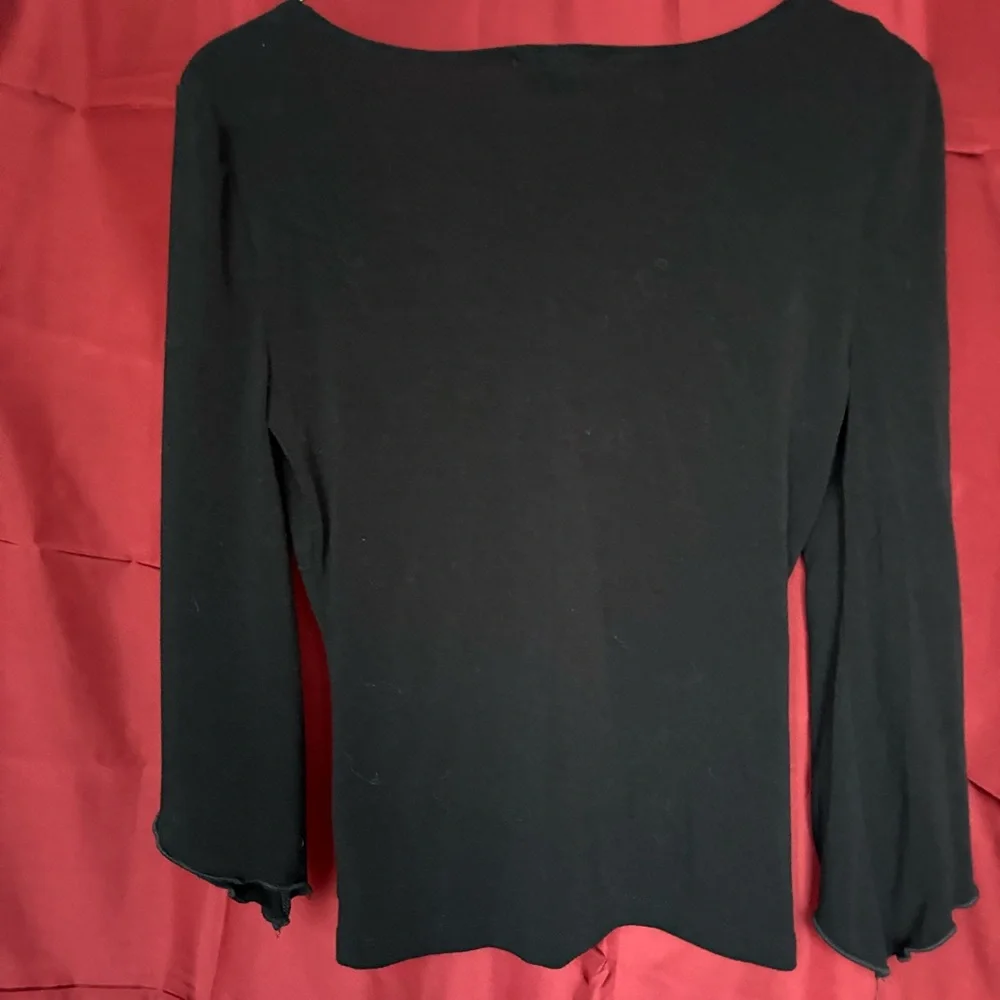 Vintage y2k Eyeshadow milkmaid 3/4 flare sleeve top - Picture 4 of 4